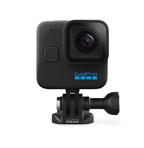 GoPro HERO11 Black Mini - Câmera de Ação Compacta à prova d'água 10m, Vídeo Ultra HD 5.3K60, Captura de quadros de 24,7MP, Transmissão ao vivo 1080p, Hypersmooth 5.0, TimeWarp 3.0 em 5.3k