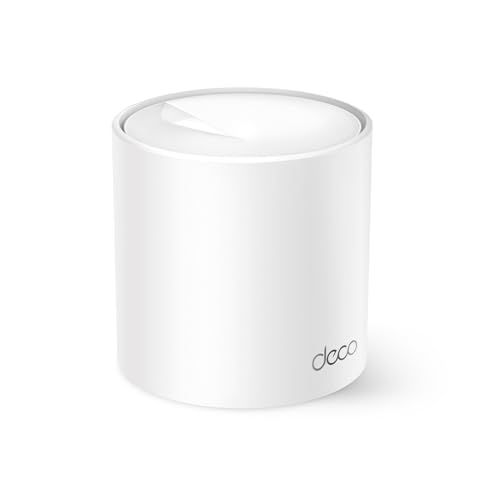 [Novo] TP-Link Deco X10 (1-pack) | Sistema Wi-Fi Mesh 6 AX1500 para toda a casa - Cobertura de até 150 m², 3 portas Gigabit por unidade, canal de banda de 80 MHz, ODFMA, 1024 QAM, branco