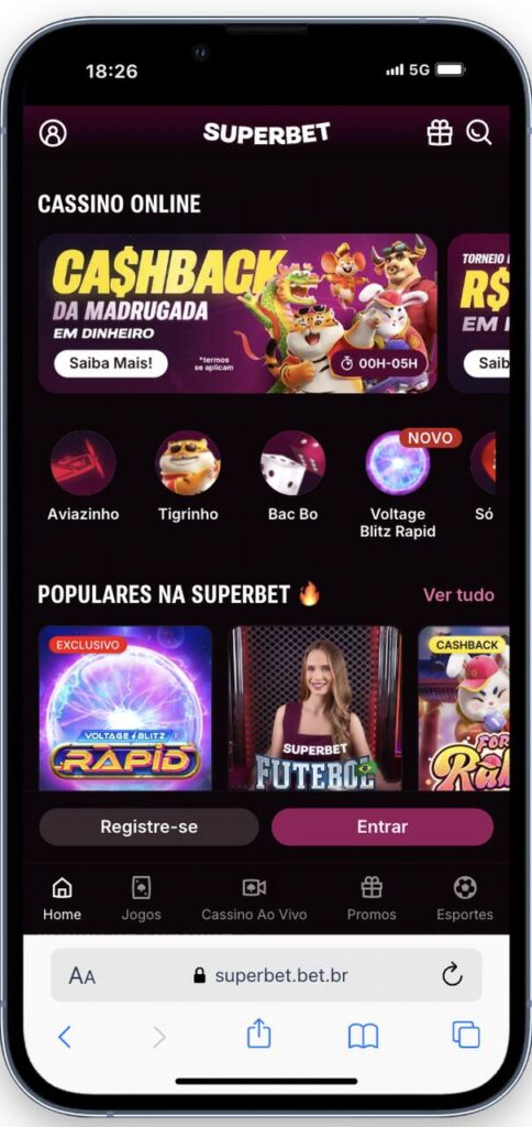 cassino superbet cashback