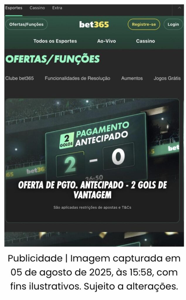 bônus na bet365 de pagamento antecipado