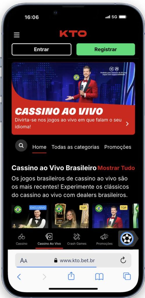 cassino ao vivo da kto