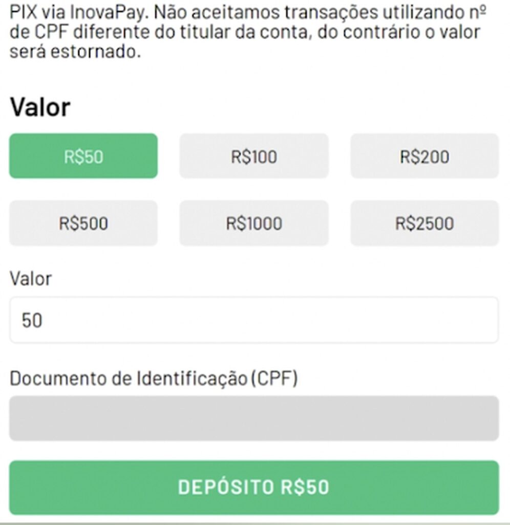 depositando na kto