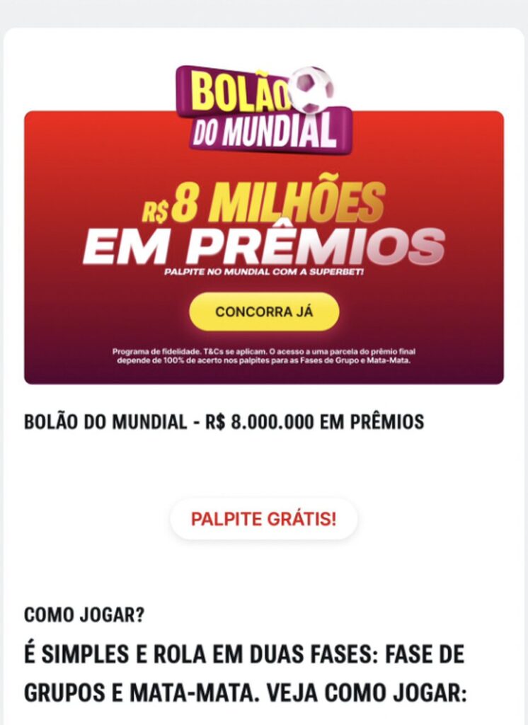 bônus Superbet Mundial de Clubes