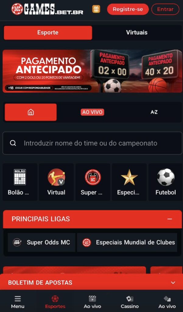 código mc games