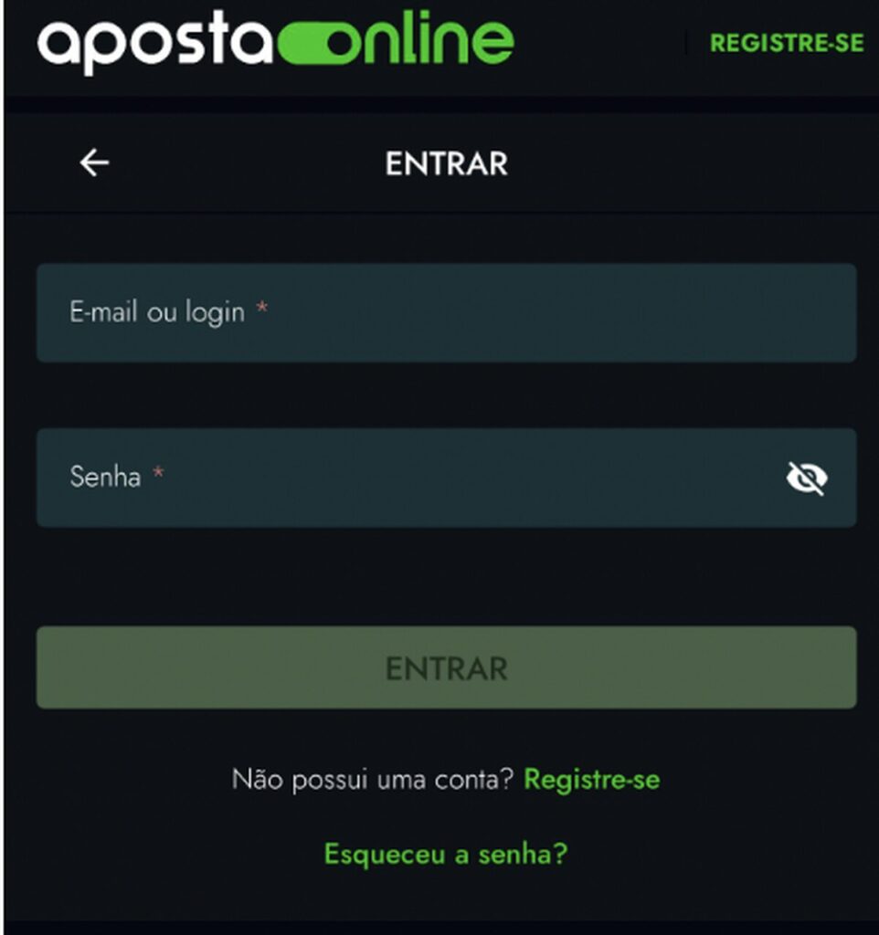login na aposta online
