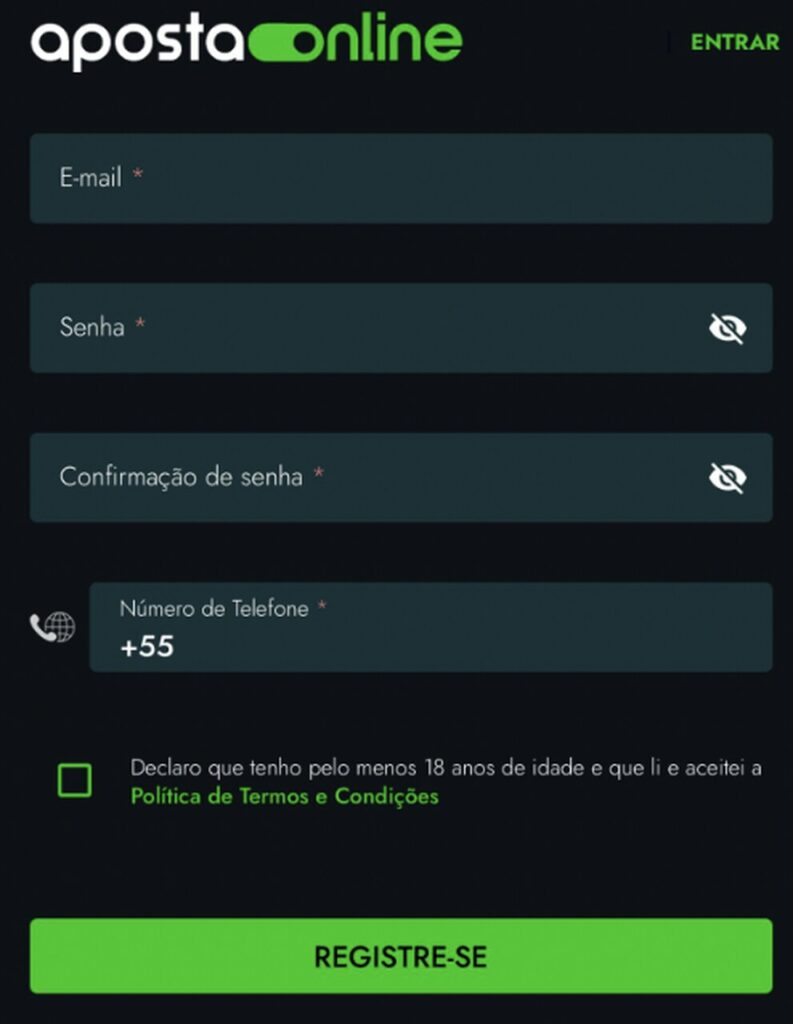 registro sem cupom aposta online
