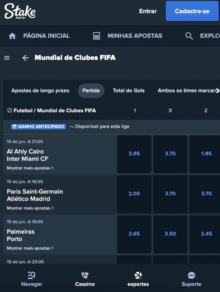 mundial de clubes 2025 stake