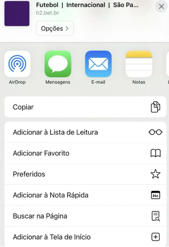 h2bet atalho do app