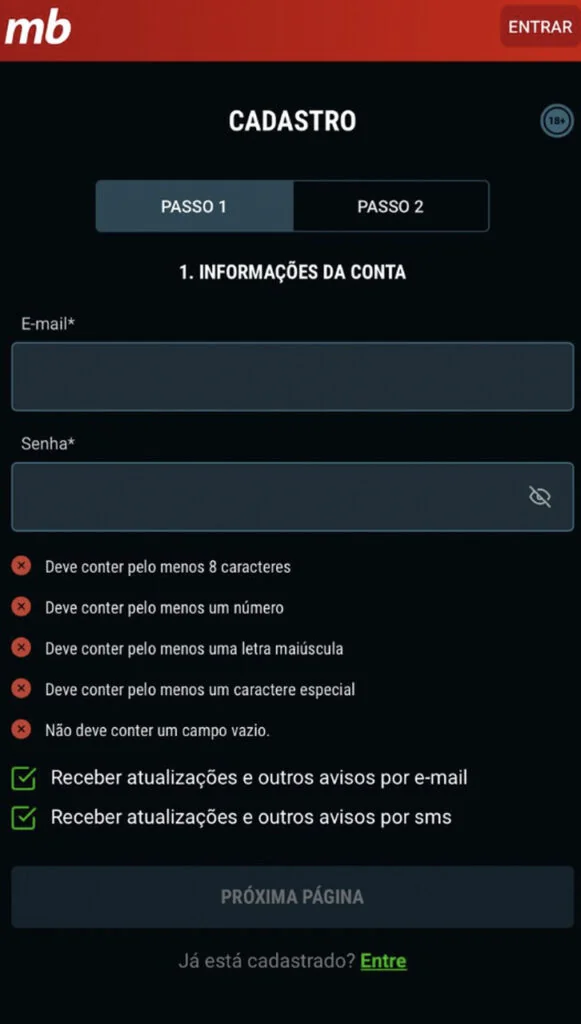 registro meridianbet