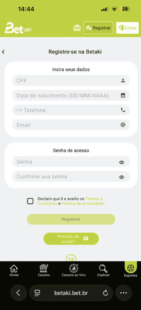cadastro betaki é confiável