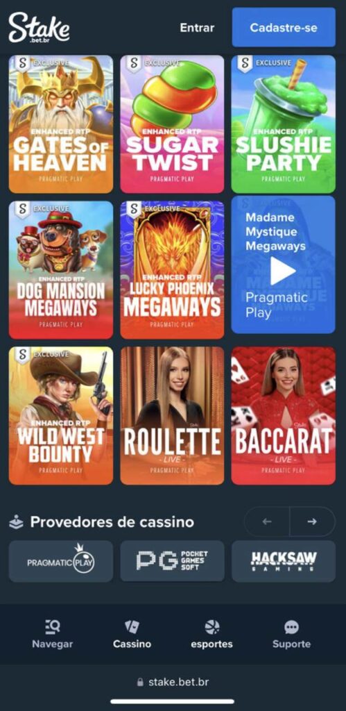 jogos de cassino app stake