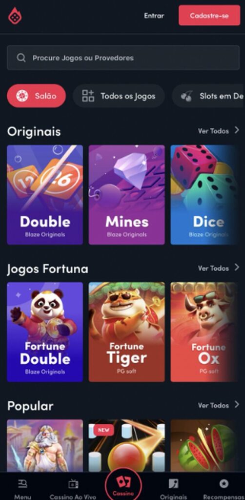 jogos de cassino blaze