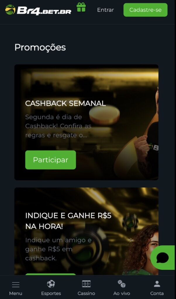 br4bet bônus sem código promocional