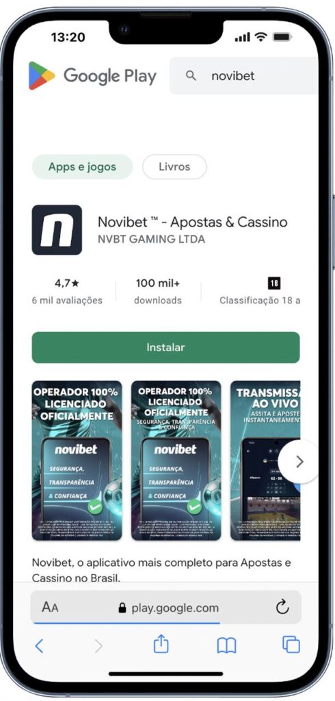 app da novibet 