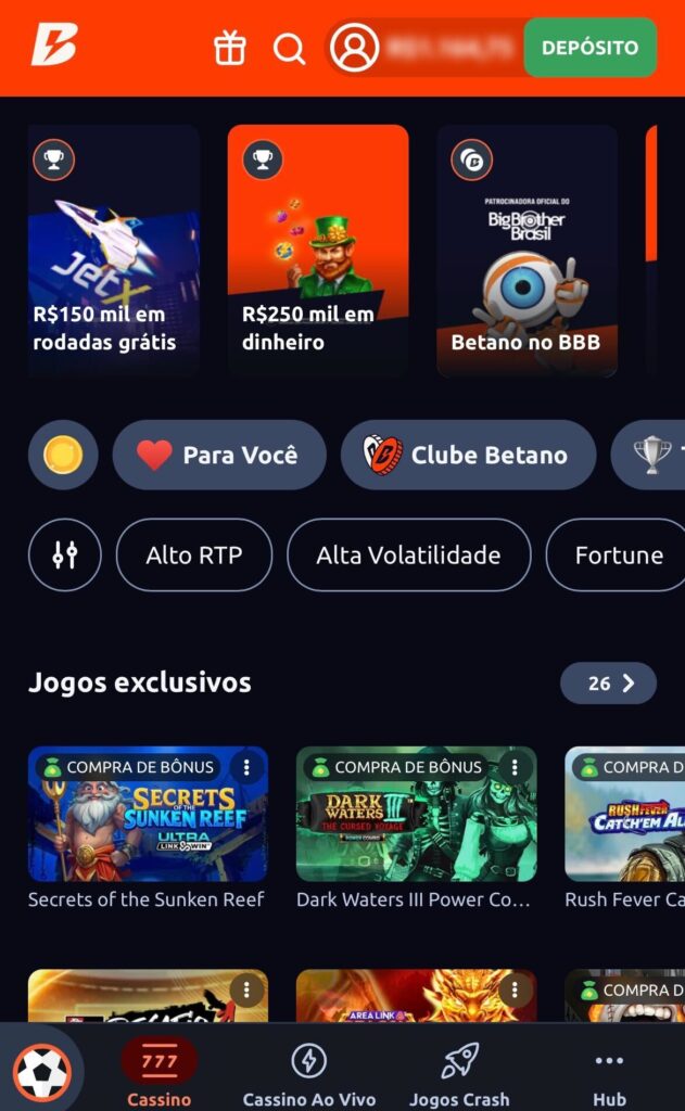 Destaque para rodadas grátis na Betano, um dos cassinos que pagam via Pix mais populares.