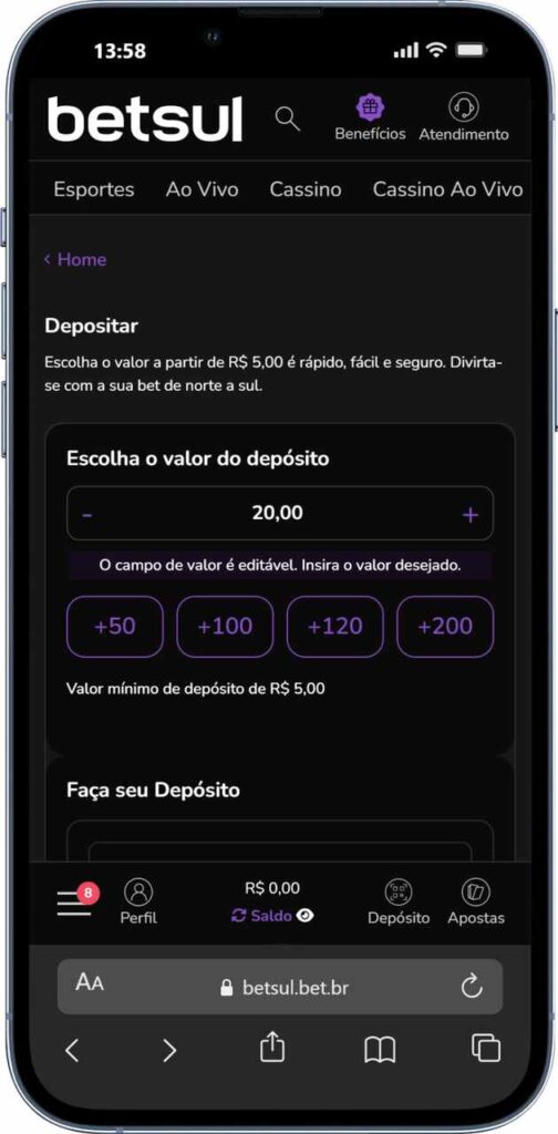 Betsul depósito