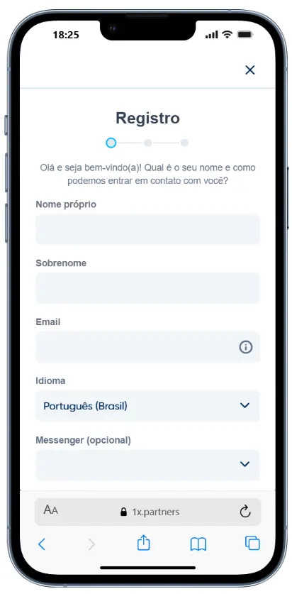 1XBET afiliados registro