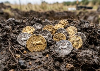 Mais de 500 moedas celtas foram desenterradas em um campo na República Tcheca