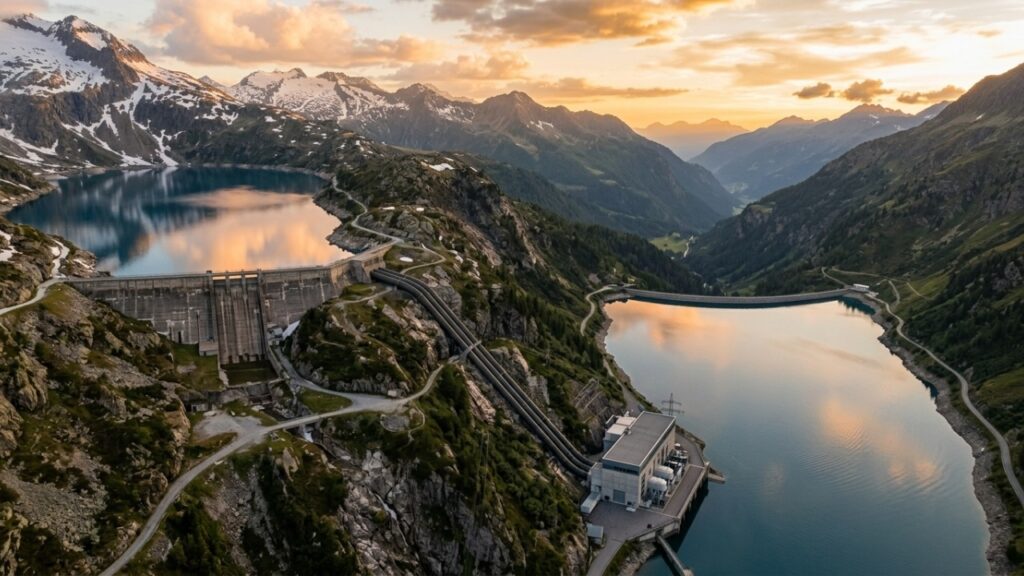 A incrível bateria de água que consegue guardar energia limpa usando apenas a força da gravidade