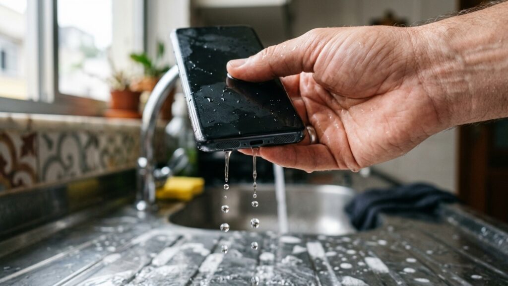 Truque de segurar o celular de cabeça para baixo pra drenar água do alto-falante: funciona de verdade?