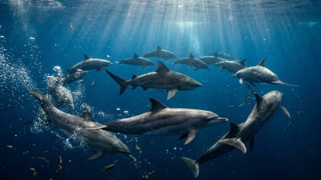 Por que tubarões evitam golfinhos mesmo sendo predadores naturais