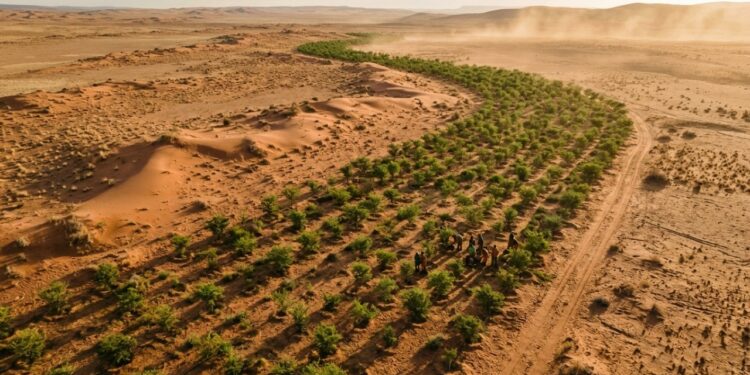 A megaestrutura de árvores que 11 países estão plantando para barrar o avanço do deserto