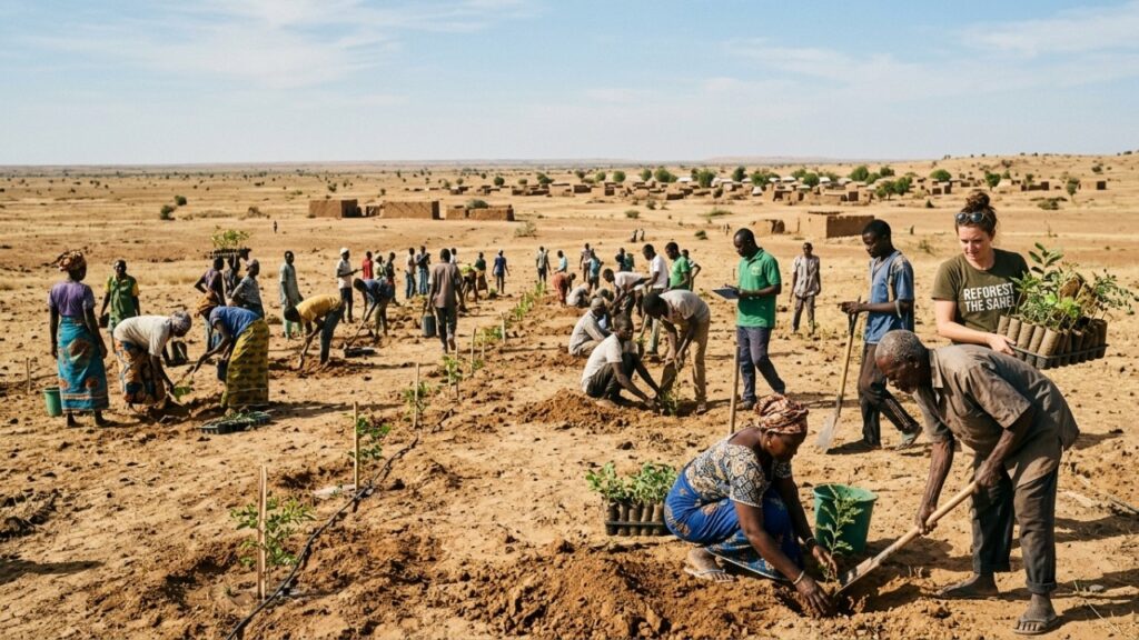 A megaestrutura de árvores que 11 países estão plantando para barrar o avanço do deserto