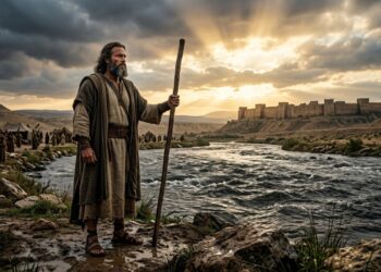 Josué 1:9, versículo bíblico: "Não fui eu que lhe ordenei? Seja forte e corajoso!"
