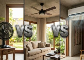 O que é mais econômico: ventilador de teto, ventilador de mesa ou ar-condicionado?
