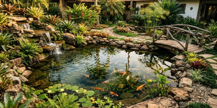 O lago ornamental que está bombando: aprenda a construir