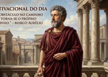 Motivacional do dia — Marco Aurélio, filósofo: “O obstáculo no caminho torna-se o próprio caminho. Aquilo que tenta te impedir é também o que te ensina a avançar.”
