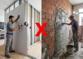 Nem reboco, nem drywall: a placa que reveste paredes em horas e já vem pronta para pintar