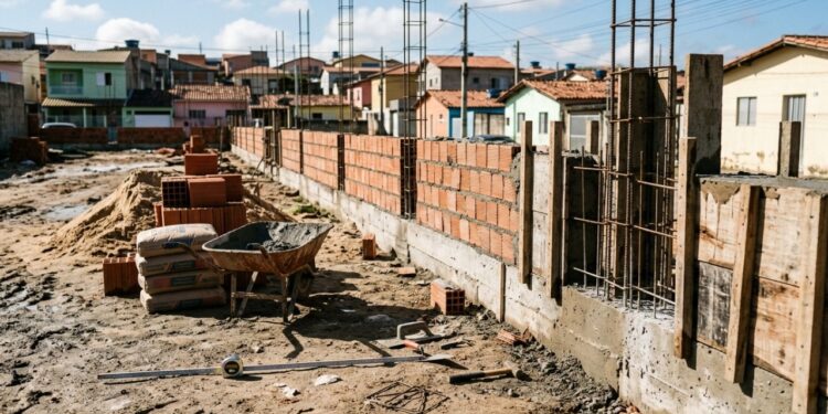 Quanto custa construir um muro de 30 metros em 2026?