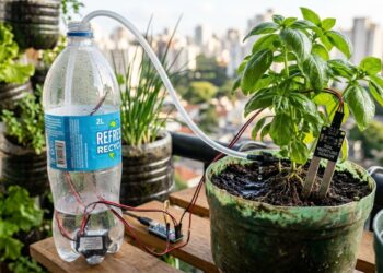 O sensor de R$ 15 que está transformando garrafas PET em hortas verticais autônomas