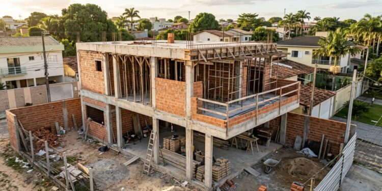 Quanto custa construir uma casa de 2 andares com varanda gourmet em 2026? Veja o orçamento real, do terreno ao acabamento