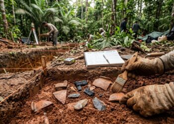 A cidade a 720 km de Cuiabá onde escavações investigam uma comunidade ancestral amazônica Assis Brasil, no Acre, teve escavações no km 6 da BR-317 em sítio com geoglifos, apontando para possíveis comunidades antigas na fronteira amazônica.