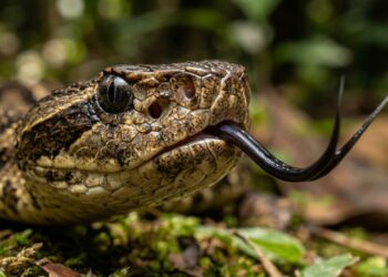 Por que as cobras mostram a língua o tempo todo e o que elas estão "enxergando" com isso