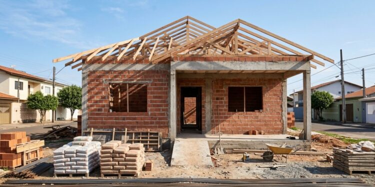 Quanto custa construir uma casa térrea com suíte e acabamento de classe média em 2026?