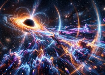 Cientistas descobrem um vento cósmico viajando a 323 milhões de quilômetros por hora, impulsionado por um buraco negro