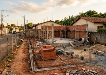 Quanto custa construir uma casa pequena em terreno 10x20 com acabamento de classe média em 2026?
