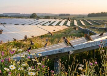 Estudo da Universidade de Cambridge mostra que aves vivem quase 3 vezes melhor em fazendas solares do que em lavouras convencionais