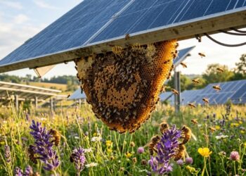 Painéis solares podem virar abrigo inesperado para 122 espécies de abelhas