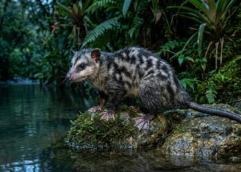 O animal que desafia as leis da natureza por ser o único marsupial de costume aquático de toda a América
