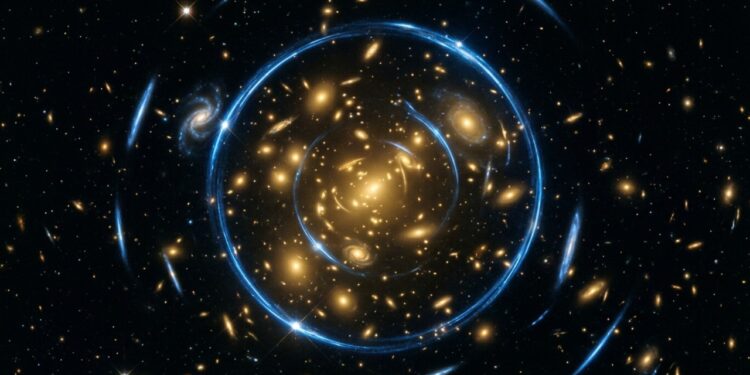 IA e voluntários acharam 500 lentes gravitacionais em só 0,04% dos dados da Euclid
