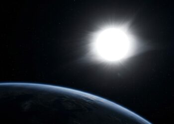 O Sol pode parecer amarelo, mas visto do espaço sem a atmosfera filtrando sua luz, ele na verdade é branco, e a cor amarela que vemos da Terra acontece porque nossa atmosfera espalha os comprimentos de onda azuis, no mesmo fenômeno que faz o céu parecer azul