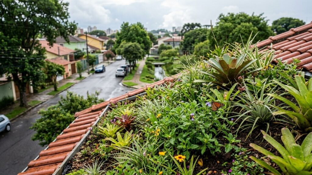  Adeus, ar-condicionado barulhento: telhado verde reduz temperatura interna em até 8°C