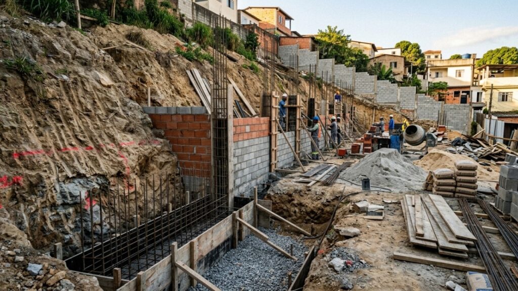 Quanto custa construir um muro de 50 metros em 2026?
