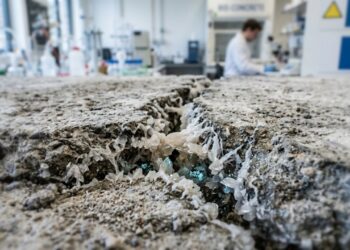 O material com bactérias que repara fissuras sozinho e pode fazer construções durarem muito mais.