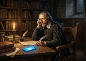  Blaise Pascal, filósofo e matemático francês: "Todos os problemas da humanidade derivam da incapacidade do homem de sentar em silêncio num quarto sozinho."