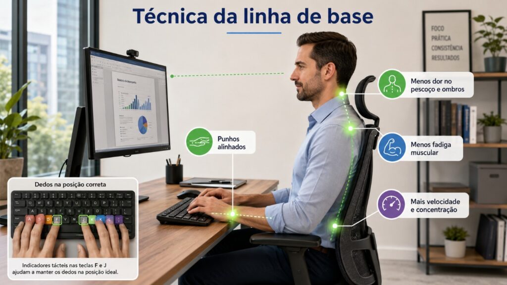 Por que as teclas F e J do teclado têm uma saliência ?